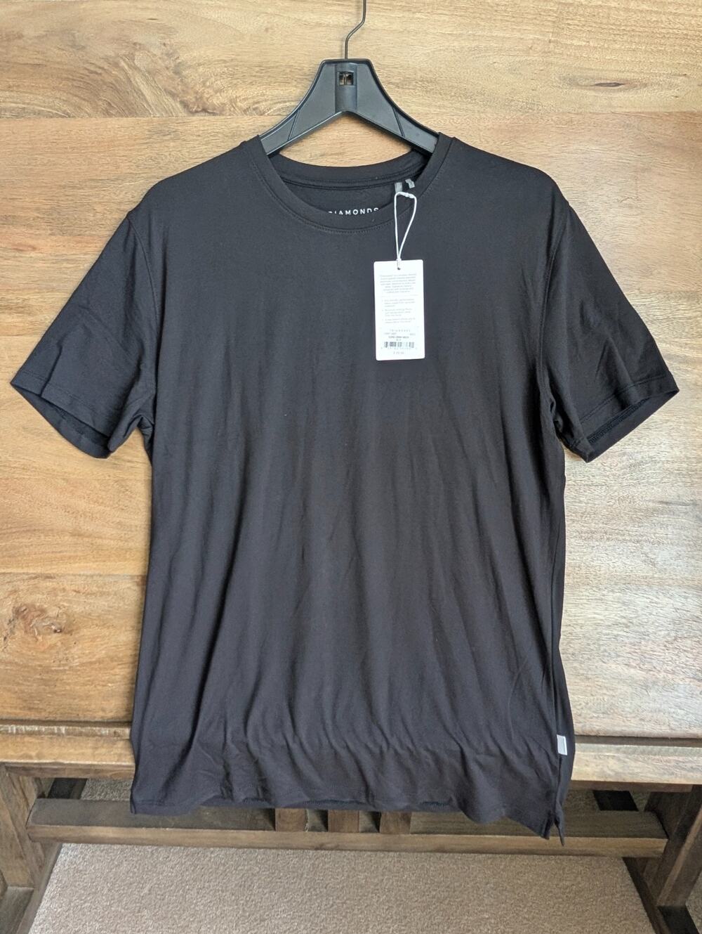 NWT 7 Diamonds Core T-Shirt Mens Medium Black Short Sleeve Crew Neck CSMT-4207